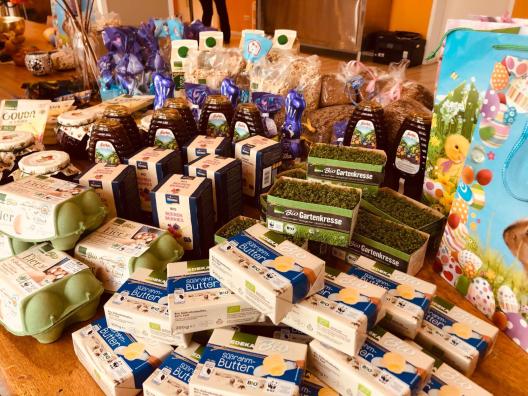 Lebensmittelspenden zu Ostern