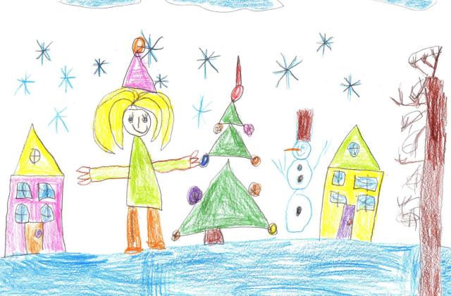 Frohe Weihnachten 2022 gemaltes Bild Weihnachten