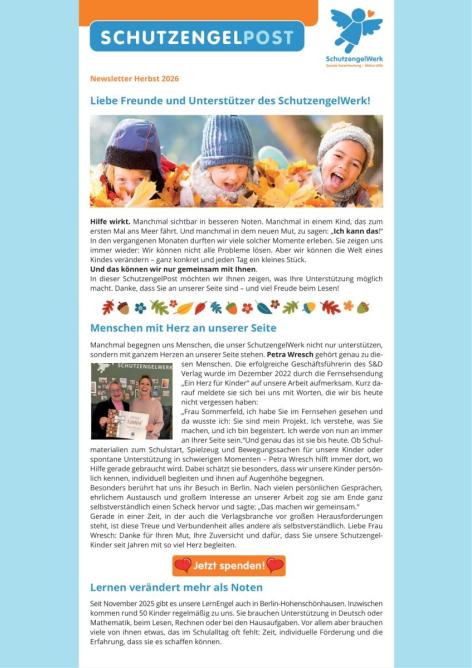 Titelblatt SchutzengelPost Herbst 2026